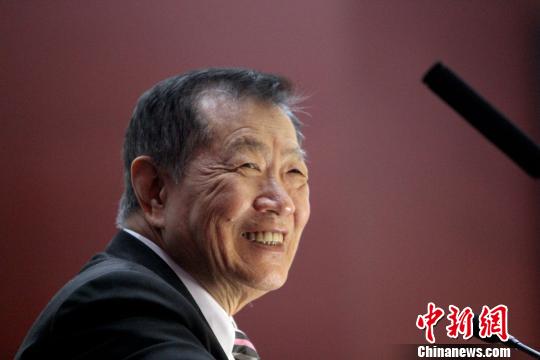 华裔神探李昌钰笑对人生。　张道正 摄